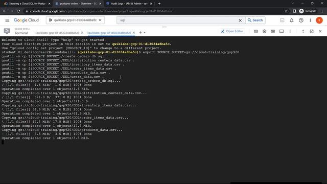 Securing a Cloud SQL for PostgreSQL Instance || #qwiklabs || #GSP920 || solution смотреть онлайн