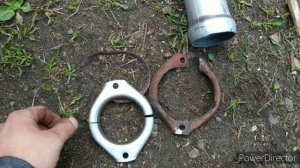 Газ соболь. Сгнил фланец крепления выхлопной трубы.Меняю его не снимая трубы с машины.