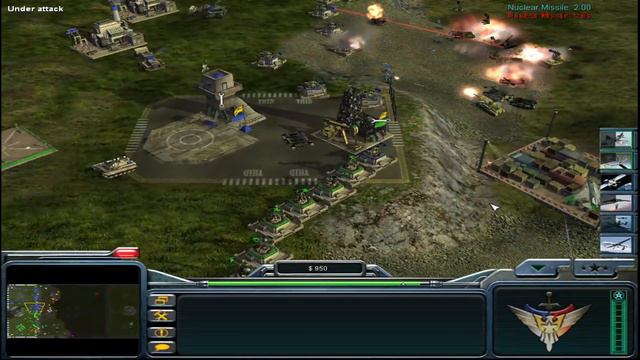 Command & Conquer Generals Zero Hour USA Laser vs China Tank 2 VS 7 смотреть онлайн