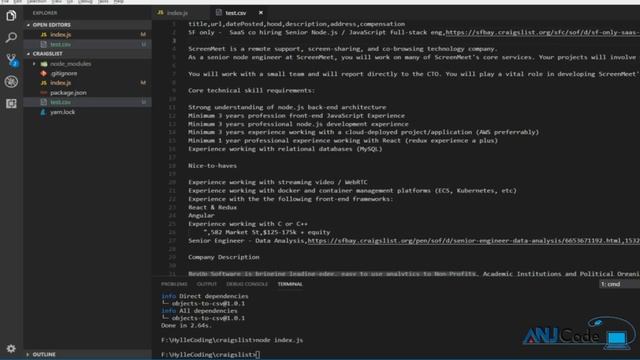 3- Exporting Web Scraping Results to CSV | Node.js Web Scraping Tutorial смотреть онлайн