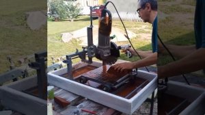 Самодельный станок для обработки кирпича.На базе УШМ.Часть 1.