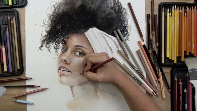 HOW I DRAW Alicia Keys || DRAWING TUTORIAL смотреть онлайн