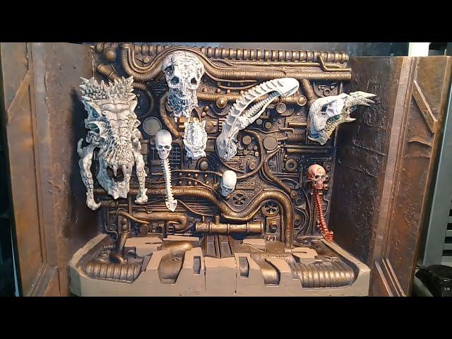 Review! 2013 Neca Trophy Wall Diorama and Limited Edition Skull Pack from Predator 2 Film! смотреть онлайн