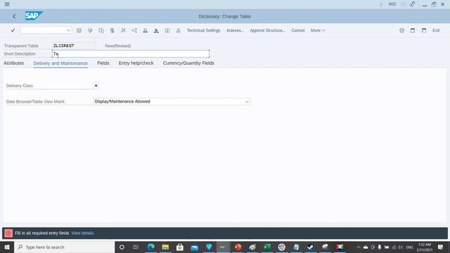 9.2 SAP SE11 Создание польз-ских таблиц. Создание польз-ских таблиц и добавление поля к FI док смотреть онлайн