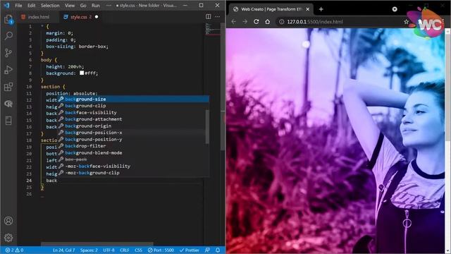 CSS Transform Effects on Scroll Skewed Background смотреть онлайн