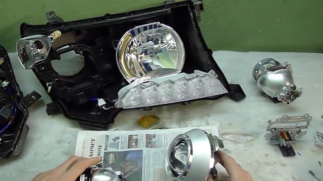 TOYOTA LAND CRUISER 200 тюнинг и ремонт фары, установка светодиодных модулей Bi Led смотреть онлайн