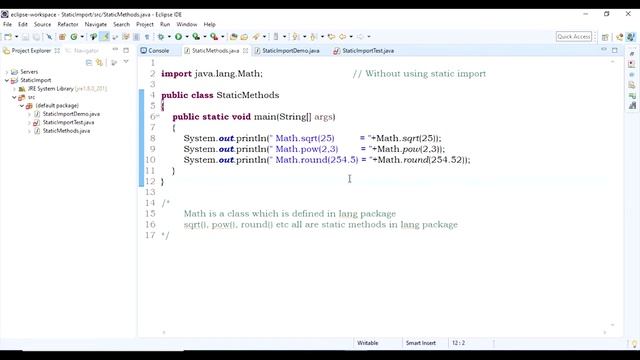 Static import in java | Java Interview Questions | Java Tutorials смотреть онлайн