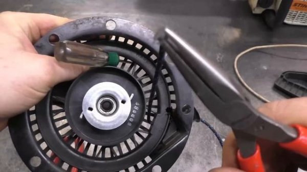 Snowblower Starter Rope Repair on 8-10HP Tecumseh Engine