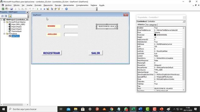 EXCEL COMBOBOX con formulario VBA 2 formas simples de utilizarlo смотреть онлайн