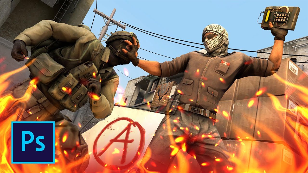 Как сделать огонь на картинке в фотошопе смотреть онлайн