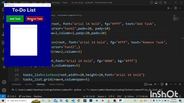Python GUI project// To do list GUI project using python// python project #python #pythonprojects смотреть онлайн
