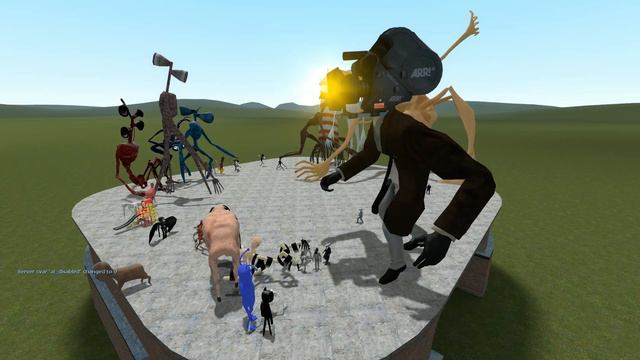 CAMERA MAN BOSSES VS ALL MONSTER TREVOR HENDERSON In Garry's Mod Sanbox!!