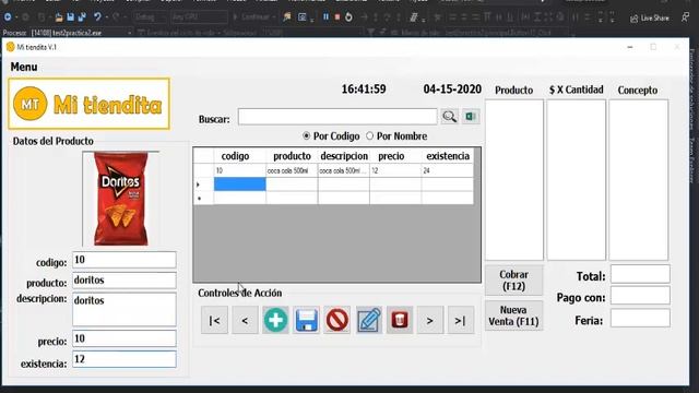 Punto de Venta hecho en Visual Studio 2019 utilizando solo el Dataset y Bindingsource. смотреть онлайн