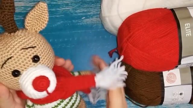 Олень Купидон крючком. Мастер класс, вязаный олень. crochet deer смотреть онлайн