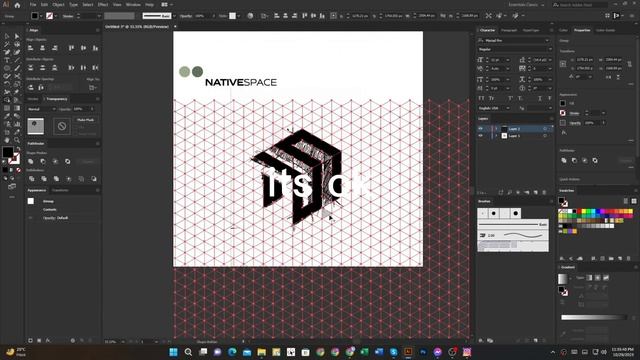 How to design letter N modern logo start to finish | illustrator tutorial смотреть онлайн
