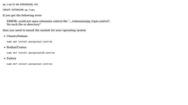Databases: How to install the additional module pg_trgm? (3 Solutions!!) смотреть онлайн