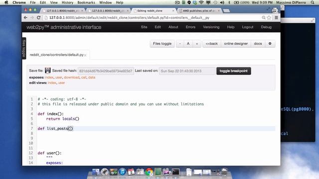 Web development with Python and web2py Part2 смотреть онлайн