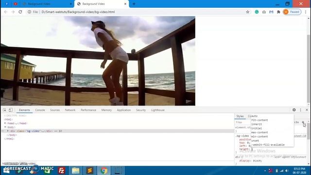 How To Add Background Video Using HTML CSS | Add Background Video Inside Text | Smart Webtuts 2020 смотреть онлайн
