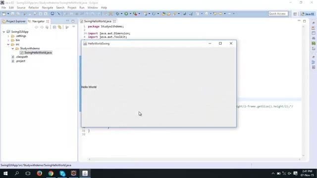 Fix to Start Java Swing Application in Center of the Screen смотреть онлайн