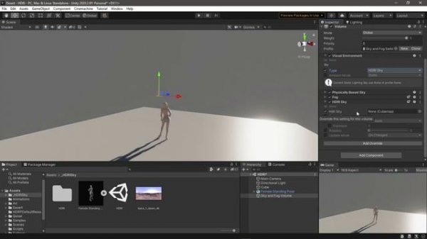 Adding a Skybox in HDRP using HDRI in Unity