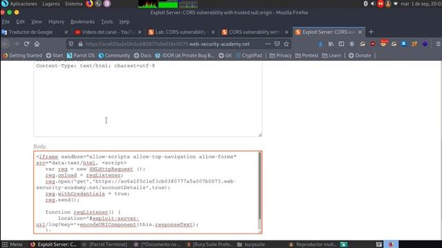 CORS vulnerability with trusted null origin смотреть онлайн