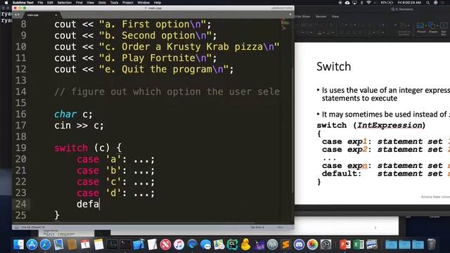 Testing Characters, Switch, Enums - CSE100 Programming with C++ 2/01 смотреть онлайн