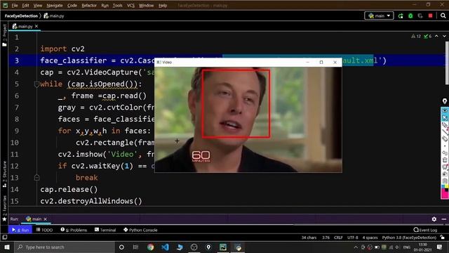 Face and Eyes Detection in OpenCV | Haarcascades | Computer Vision | Realtime Detection смотреть онлайн