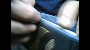 режем фаску для прошивки подошвы