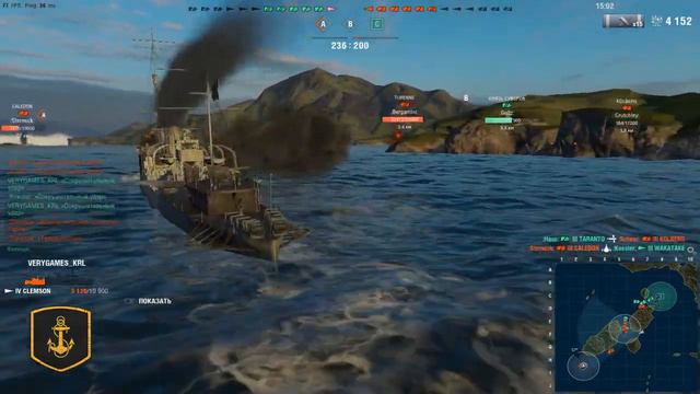 Крейсер Богатырь.Морской бой-3.World оf Warships смотреть онлайн