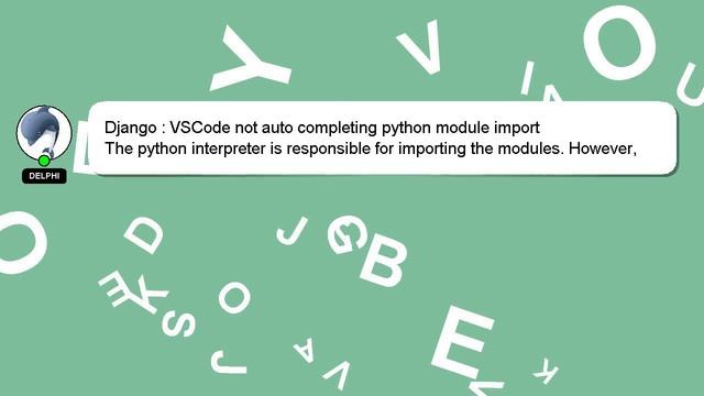 Django : VSCode not auto completing python module import смотреть онлайн