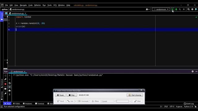 Making a random number picker using only 3 lines of python!!! смотреть онлайн