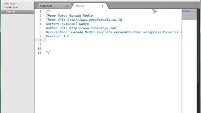 Tutorial Themes Wordpress : Membuat Style.css смотреть онлайн
