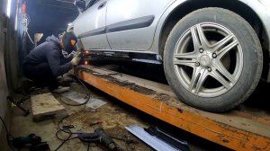 Nissan Almera N16  Ремонт порога