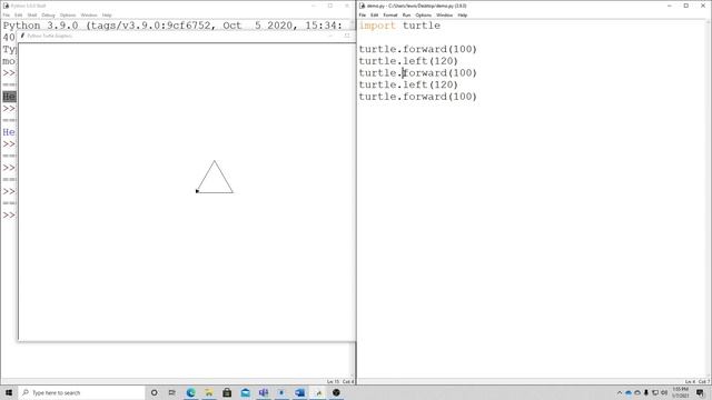 Python turtle graphics for geometric shapes смотреть онлайн
