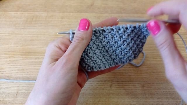 Рисовый узор. Крупный жемчужный узор. Двойной жемчужный узор. Вязание спицами. Школа вязания. смотреть онлайн