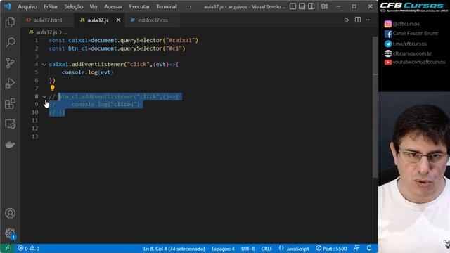 Parando a propagação do evento com o método stopPropagation - Curso de Javascript Moderno - Aula 37 смотреть онлайн