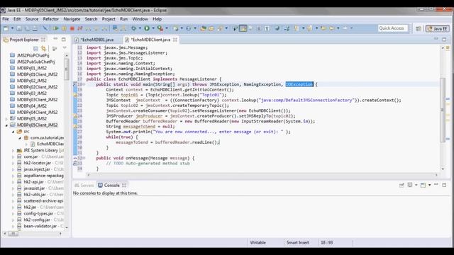 JMS 2.0 Tutorial - message filtering + mdb + glassfish 4 + app client смотреть онлайн