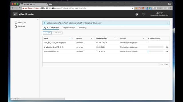 vCloud Director 9.0 HTML 5 Tenant Portal смотреть онлайн