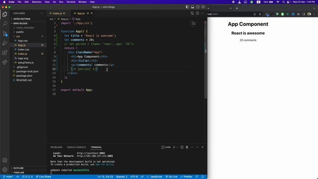 Modern React Tutorial For Beginners #4 - Dynamic Values смотреть онлайн