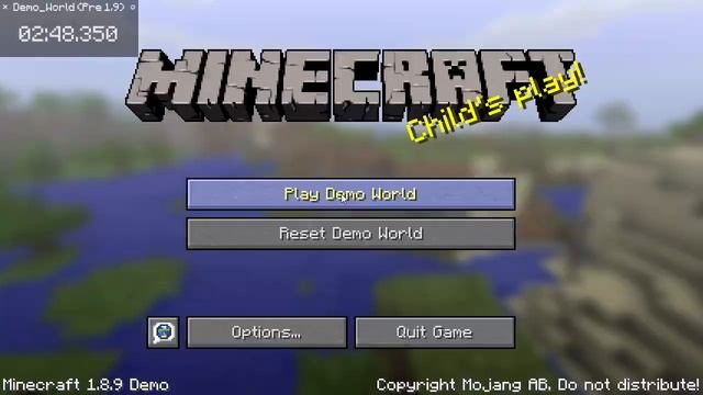 Minecraft Java Demo Any% SS Peaceful Speedrun in 7:16 (1.8) [WR] смотреть онлайн