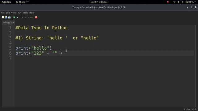 String Data Type in python | Python For Beginners | Amol Blog Python | Hindi | #19 смотреть онлайн