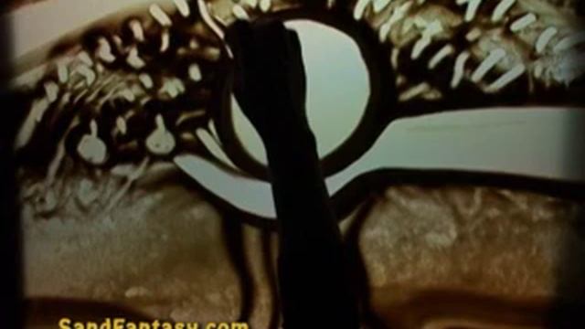 Рисовать на стекле песком. смотреть онлайн