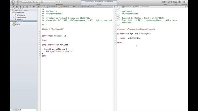 Private Methods in Objective - C смотреть онлайн
