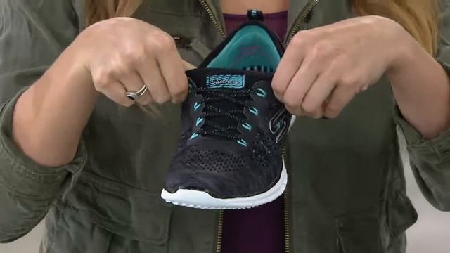 Skechers Skech-Knit Space-Dyed Bungee Slip-ons - Deep Space on QVC смотреть онлайн