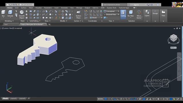 Curso de Autocad 2018 3D introducciòn Facil Aulaprog parte 1 de 3 смотреть онлайн