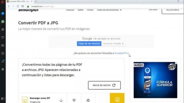 COMO CONVERTIR PDF A JPG ONLINE FACIL