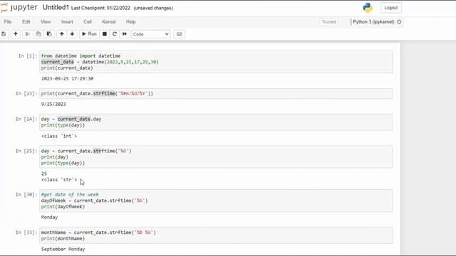 Python - How to use strftime(), to format date and time values. смотреть онлайн