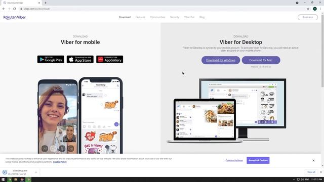 Как установить Viber ( Вайбер) на ПК | Windows 10 смотреть онлайн