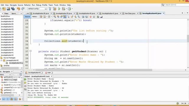 Sort a list of Objects using collections library class смотреть онлайн