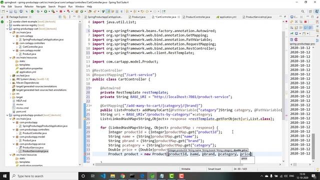 Spring Microservices - Communication between microservices - Synchronous смотреть онлайн